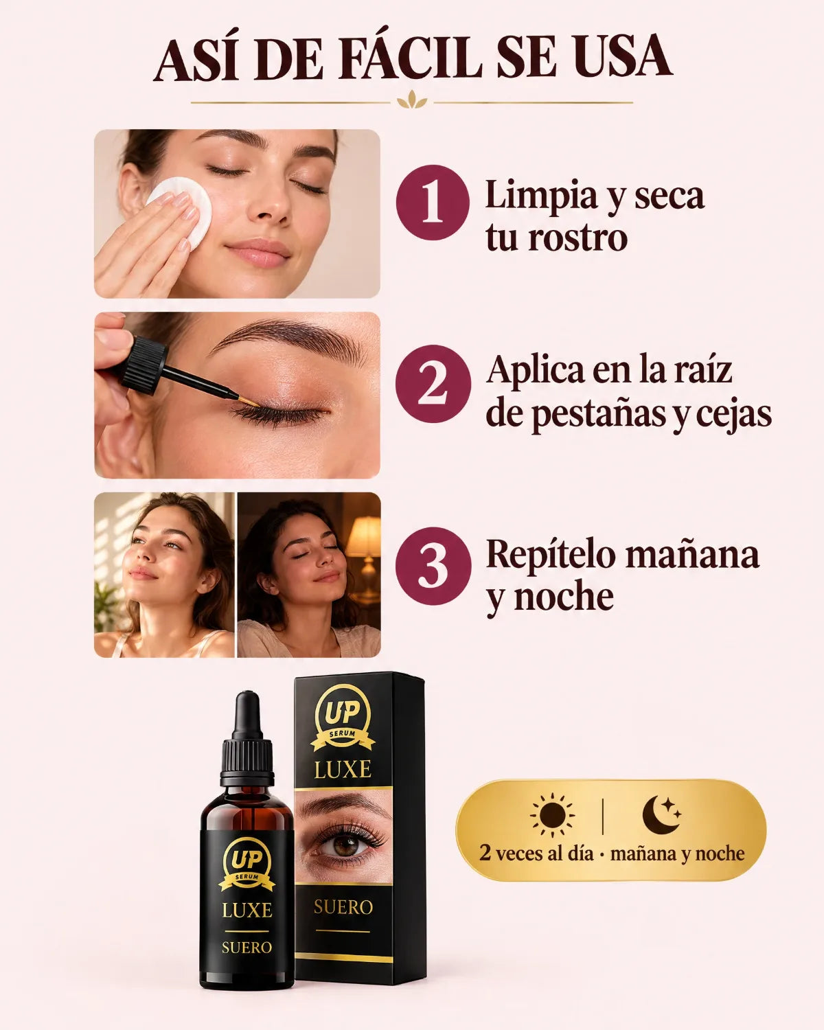 Cómo se usa Serum Up Luxe Cejas