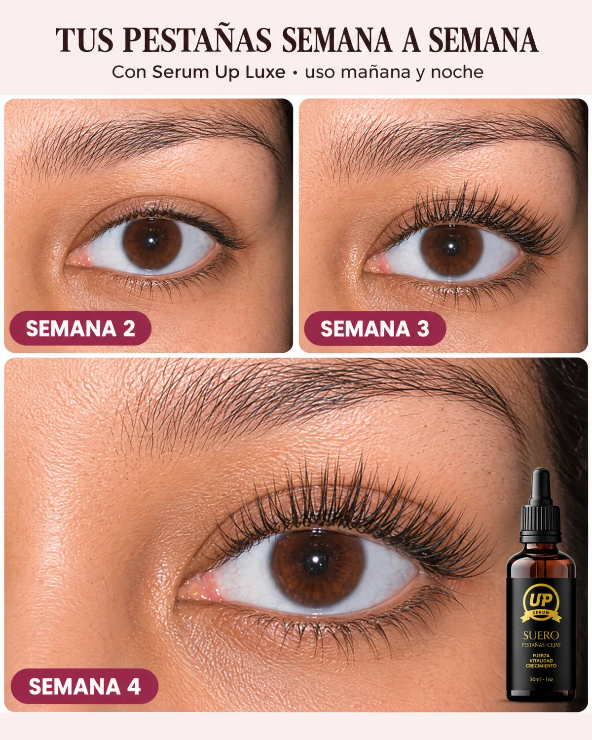 Pestañas semana a semana con Serum Up Luxe